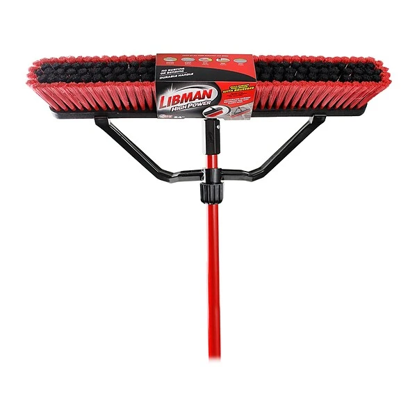 Libman Multi-surface 24" Push Broom, Red, 3/Pack (1230003) 2 Libman Multi-surface 24" Push Broom, Red, 3/Pack (1230003) - Image 2