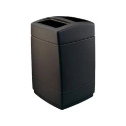 Commercial Zone PolyTec Series Extra Large Polyethylene Trash Can With Lid, Black, 55 Gal. (732801)