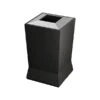 Commercial Zone ModTec Polyethylene/Stainless Steel Trash Can With No Lid, Gunmetal Satin, 39 Gal. (724666)