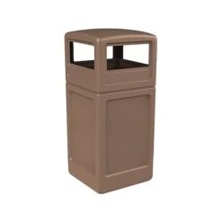 Commercial Zone PolyTec Polyethylene Trash Can With Lid, Nuthatch, 42 Gal. (73296399)