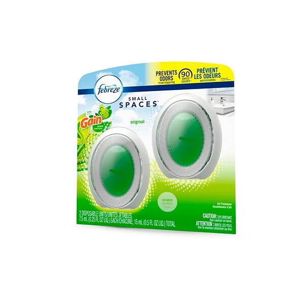 Febreze Small Spaces Air Freshener, Gain, 0.25 Oz., 2/Pack (93330EA) 1 Febreze Small Spaces Air Freshener, Gain, 0.25 Oz., 2/Pack (93330EA)