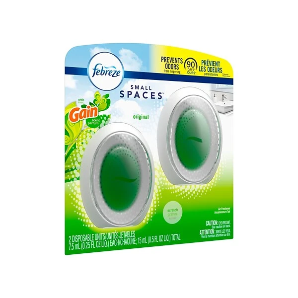 Febreze Small Spaces Air Freshener, Gain, 0.25 Oz., 2/Pack (93330EA) 3 Febreze Small Spaces Air Freshener, Gain, 0.25 Oz., 2/Pack (93330EA) - Image 3