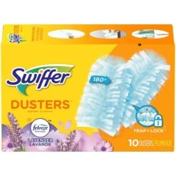 Swiffer Dusters Multi-Surface Synthetic Fiber Refills, Febreze Lavender Scent, Blue, 10/Pack (16697)