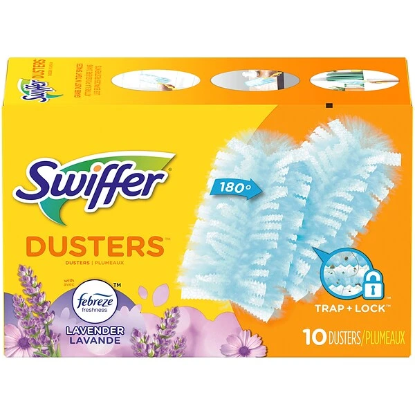 Swiffer Dusters Multi-Surface Synthetic Fiber Refills, Febreze Lavender Scent, Blue, 10/Pack (16697) 1 Swiffer Dusters Multi-Surface Synthetic Fiber Refills, Febreze Lavender Scent, Blue, 10/Pack (16697)