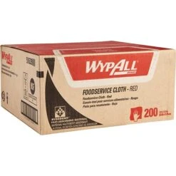 WypAll HydroKnit Fabric Foodservice Cloth, Red, 200/Carton (51639)