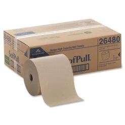 Georgia-Pacific Sofpull Recycled High-Capacity Hardwound Paper Towel, 1-Ply, Natural, 1000'/Roll, 6 Rolls/Carton (26480)