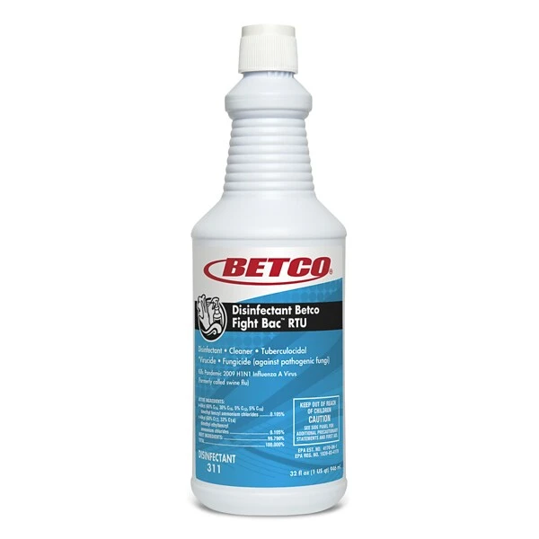 Betco FIGHT BAC™ RTU Anti-Bacterial Disinfectant Cleaner, Citrus Floral, 32 Oz. Bottle, 12/Carton (3111200) 1 Betco FIGHT BAC™ RTU Anti-Bacterial Disinfectant Cleaner, Citrus Floral, 32 Oz. Bottle, 12/Carton (3111200)