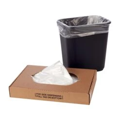 Laddawn HD 12-16 Gallon Trash Bags, High Density 8 Mic, Clear, 1000 Bags/Carton (5805)