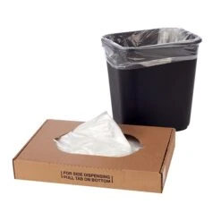 Laddawn HD 40-45 Gallon Trash Bags, High Density 14 Mic, Clear, 500 Bags/Carton (5825)