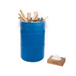 Laddawn Heavyweight 55-60 Gallon Trash Bags, Low Density 2 Mil, Clear, 100 Bags/Carton (3148)